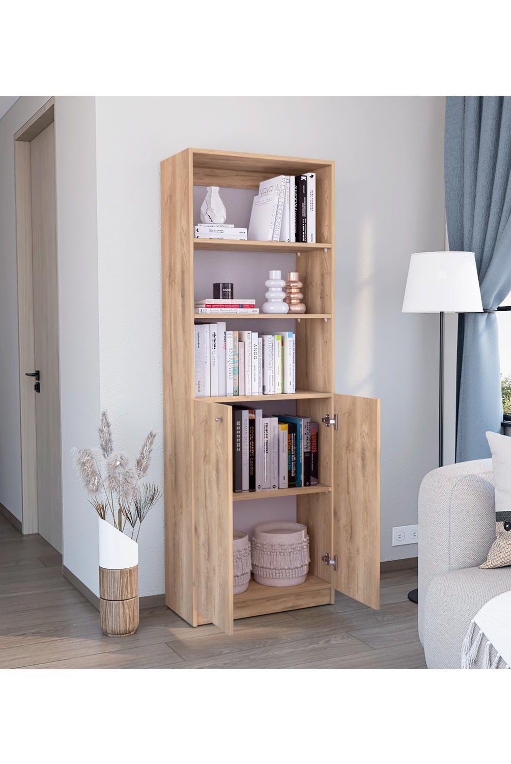 TUHOME - Estante E4 MDP 3 Nivel(es) 62.8x180.6x29.9 cm Macadamia