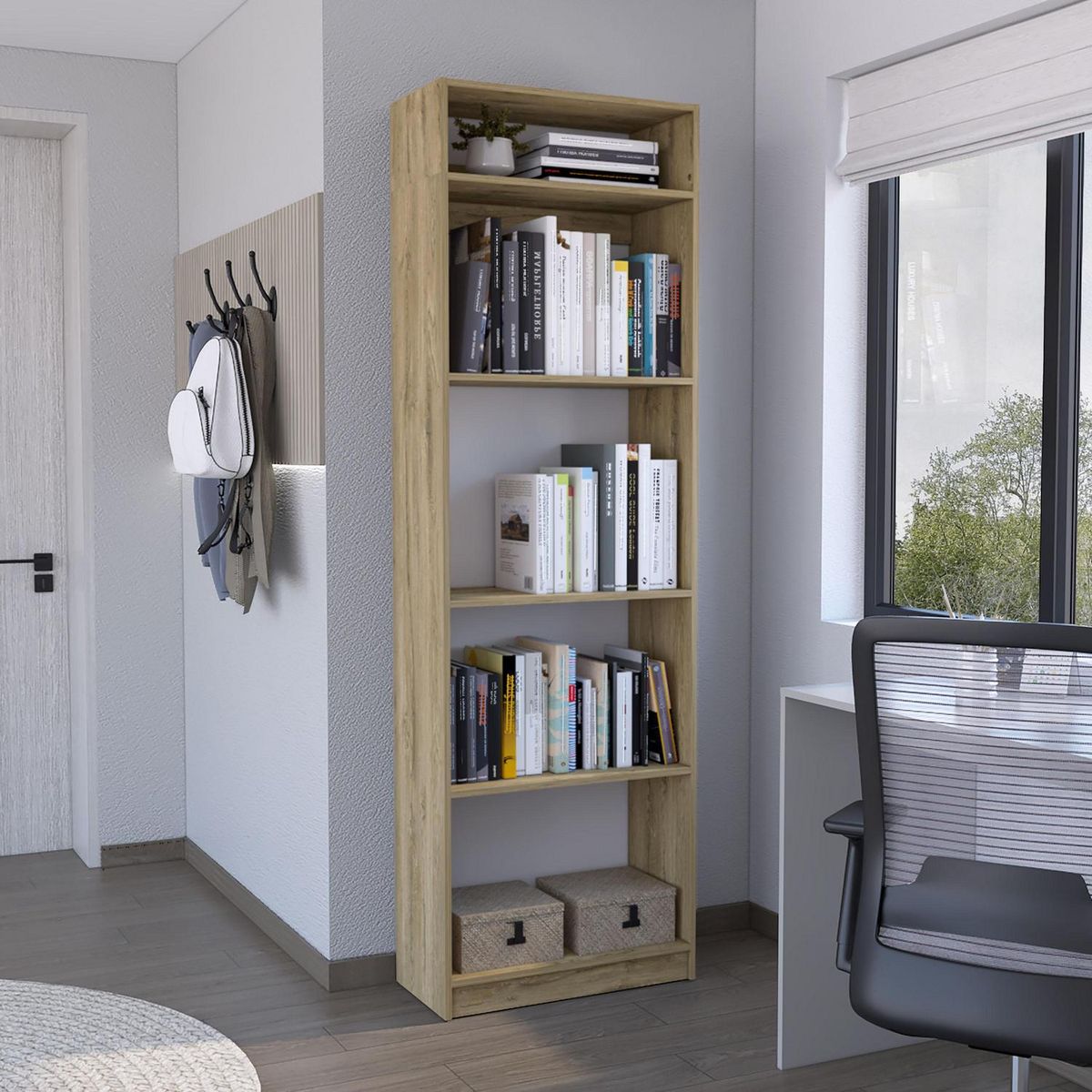 TUHOME - Estante Complemento Home MDP 5 Nivel(es) 62.8x19.4x29.9 cm Macadamia