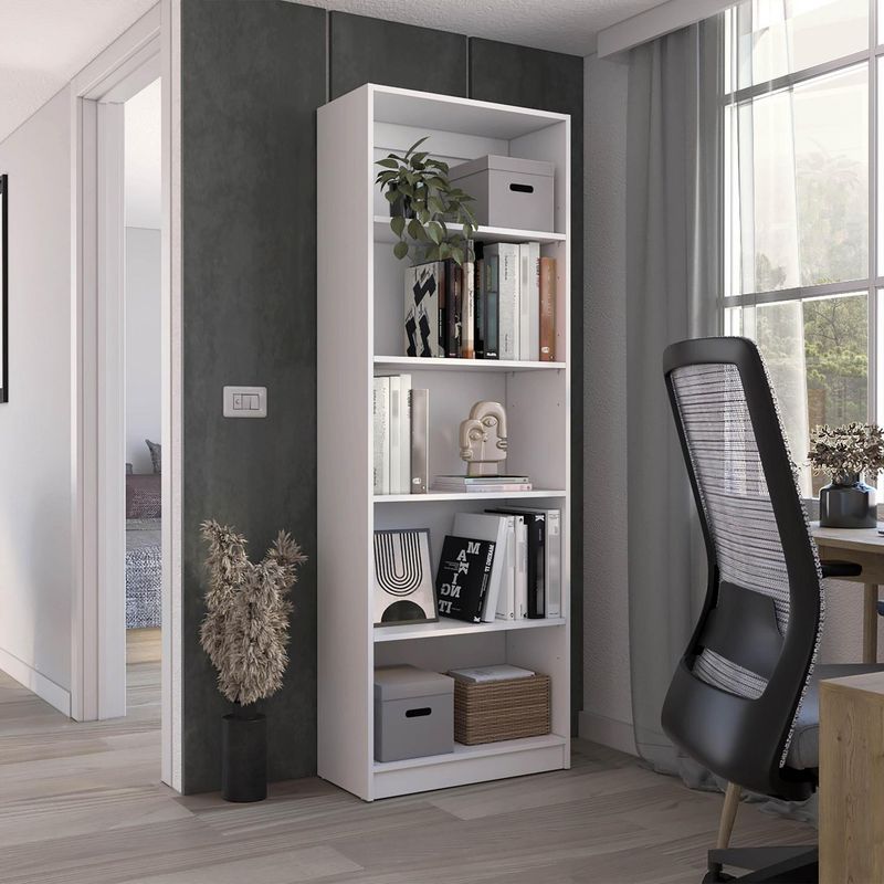 TUHOME - Estante E3 MDP 5 Nivel(es) 62.8x180.6x29 cm Blanco