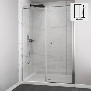 Set mampara plegable con hoja fija para cierre 140 cm