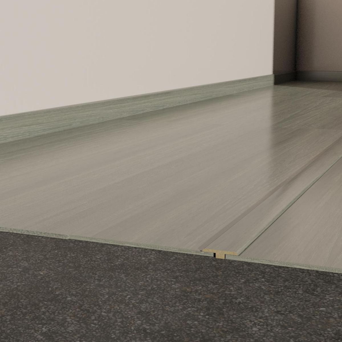 HOLZTEK - Guía de Transición MDF Oak Grey 12 mm 4.5x100 cm