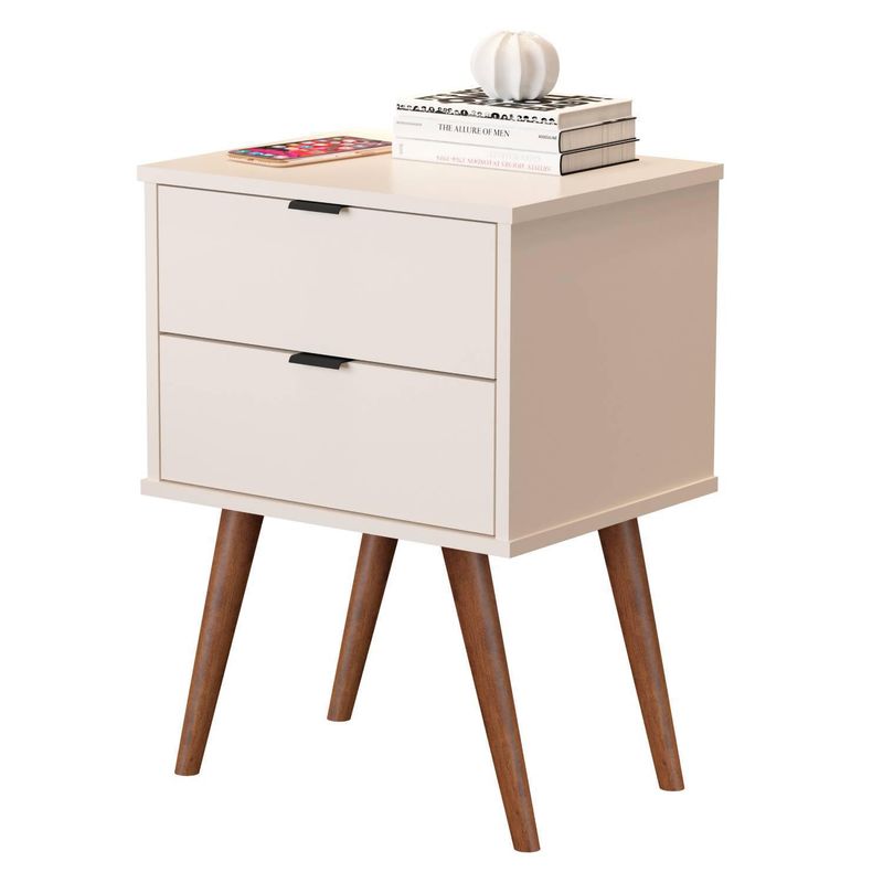 BE DESIGN - Velador 2 Cajón(es) Luxor 45x67x36 cm Perla