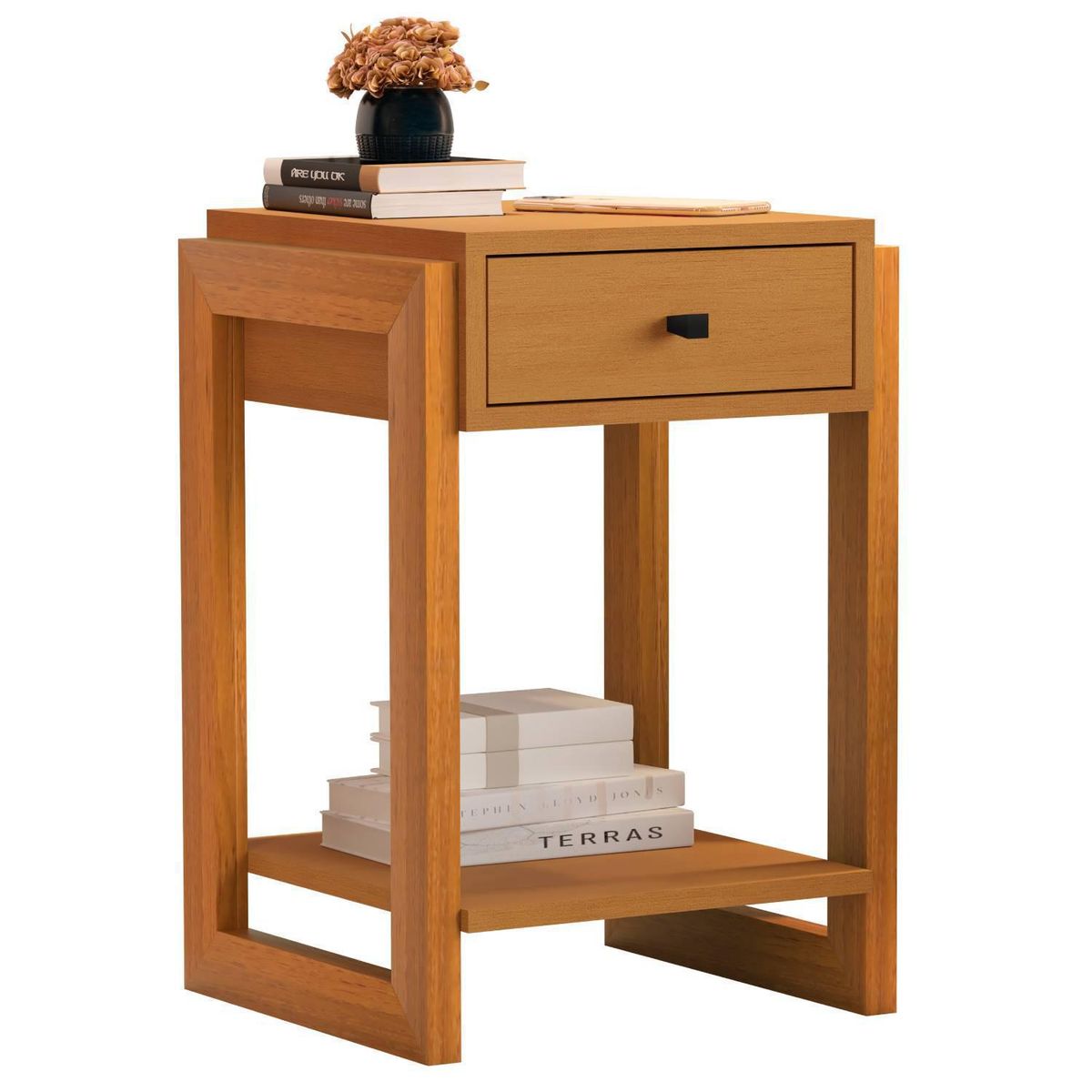 BE DESIGN - Velador 1 Cajón(es) Luxor 37x62x36 cm Caramelo