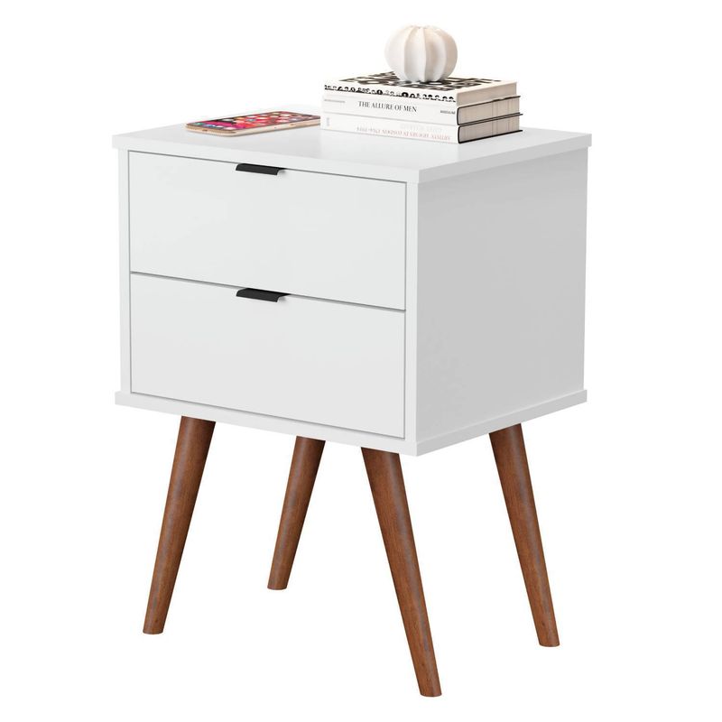 BE DESIGN - Velador 2 Cajón(es) Luxor 45x67x36 cm Blanco