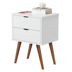BE DESIGN - Velador 2 Cajón(es) Luxor 45x67x36 cm Blanco
