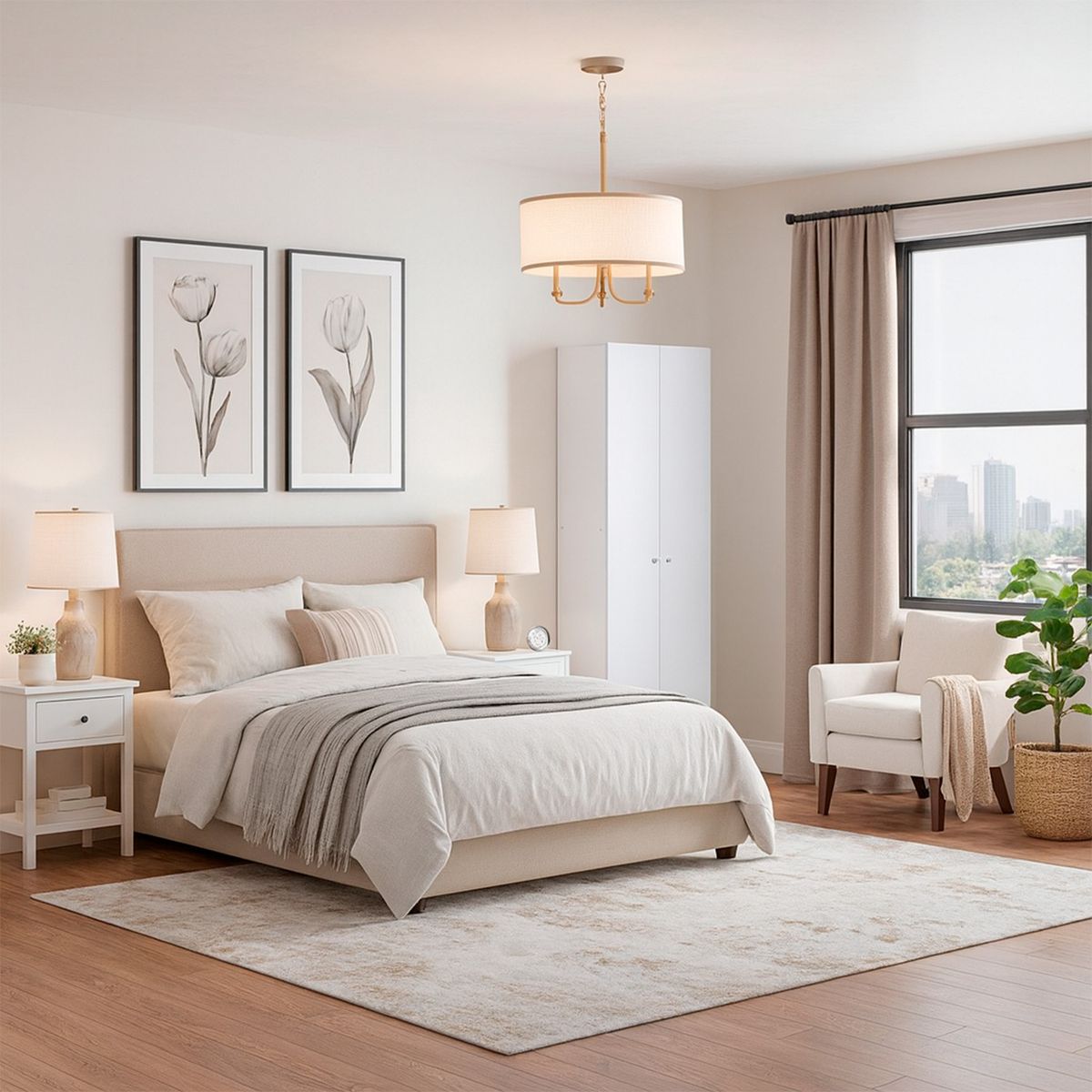 BE DESIGN - Estante Paraná MDP 5 Nivel(es) 55x174.5x31.2 cm Blanco