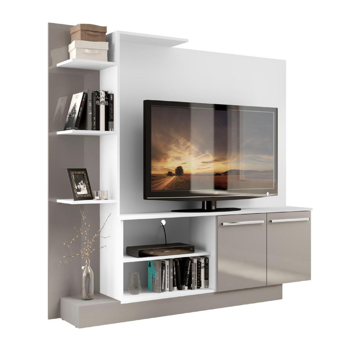 BE DESIGN - Rack Verona blanco fumé
