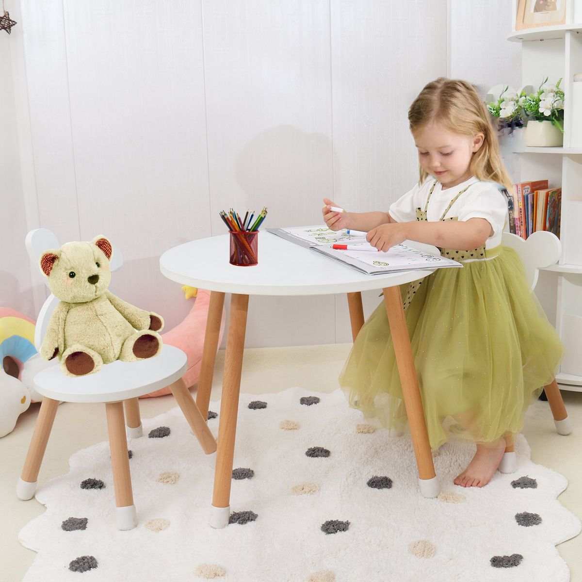 KIDSCOOL - Mesa redonda blanca kidscool