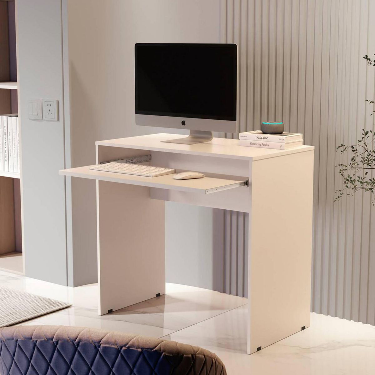 BE DESIGN - Escritorio Luxor 75,5x77x40,5 cm Perla