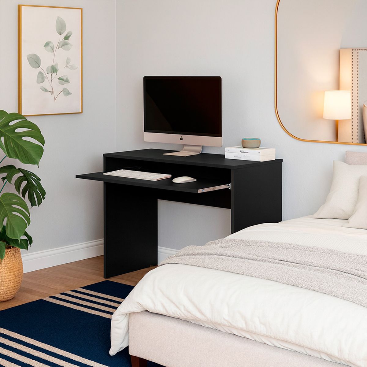 BE DESIGN - Escritorio Luxor 75,5x77x40,5 cm Negro