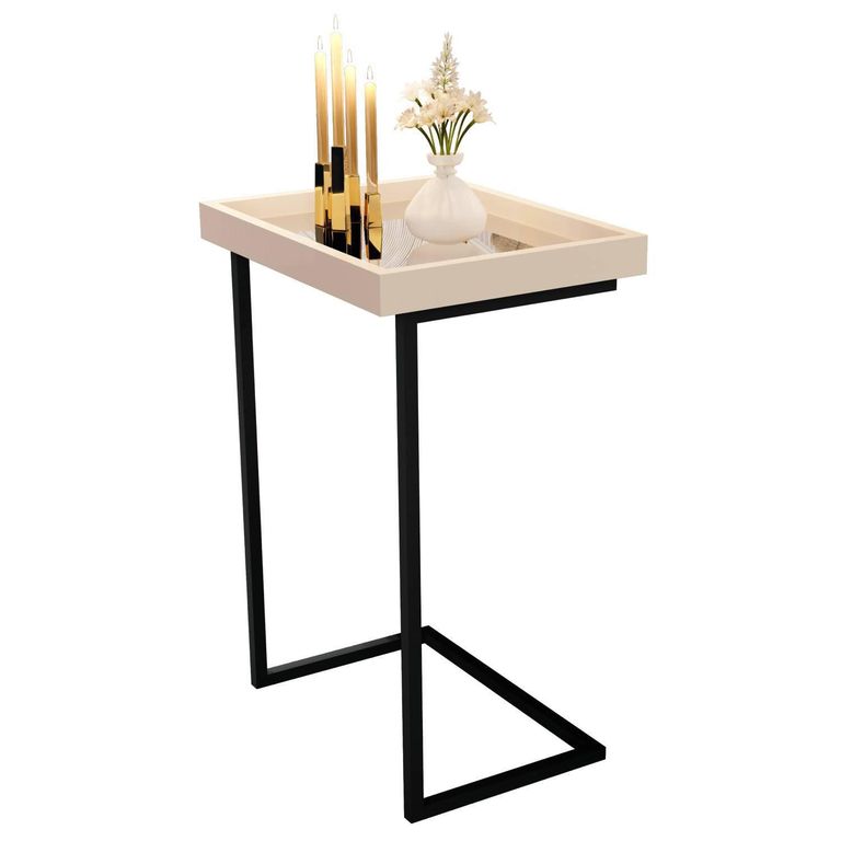 BE DESIGN Mesa auxiliar Luxor perla