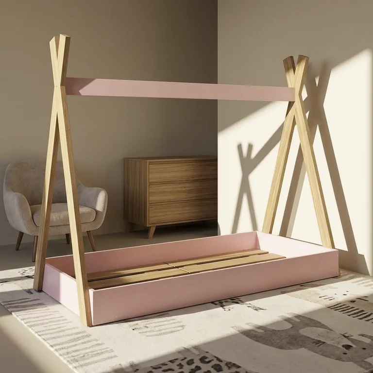 KIDSCOOL Cama Infantil Montessori Rosado