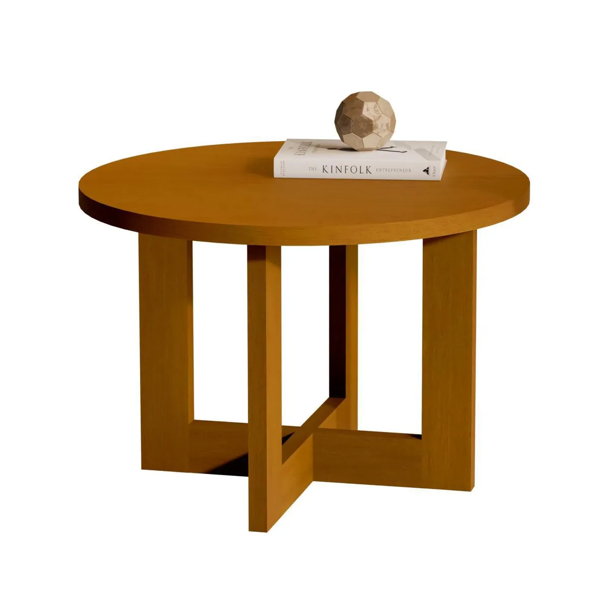 BE DESIGN - Mesa de centro redonda Be caramelo