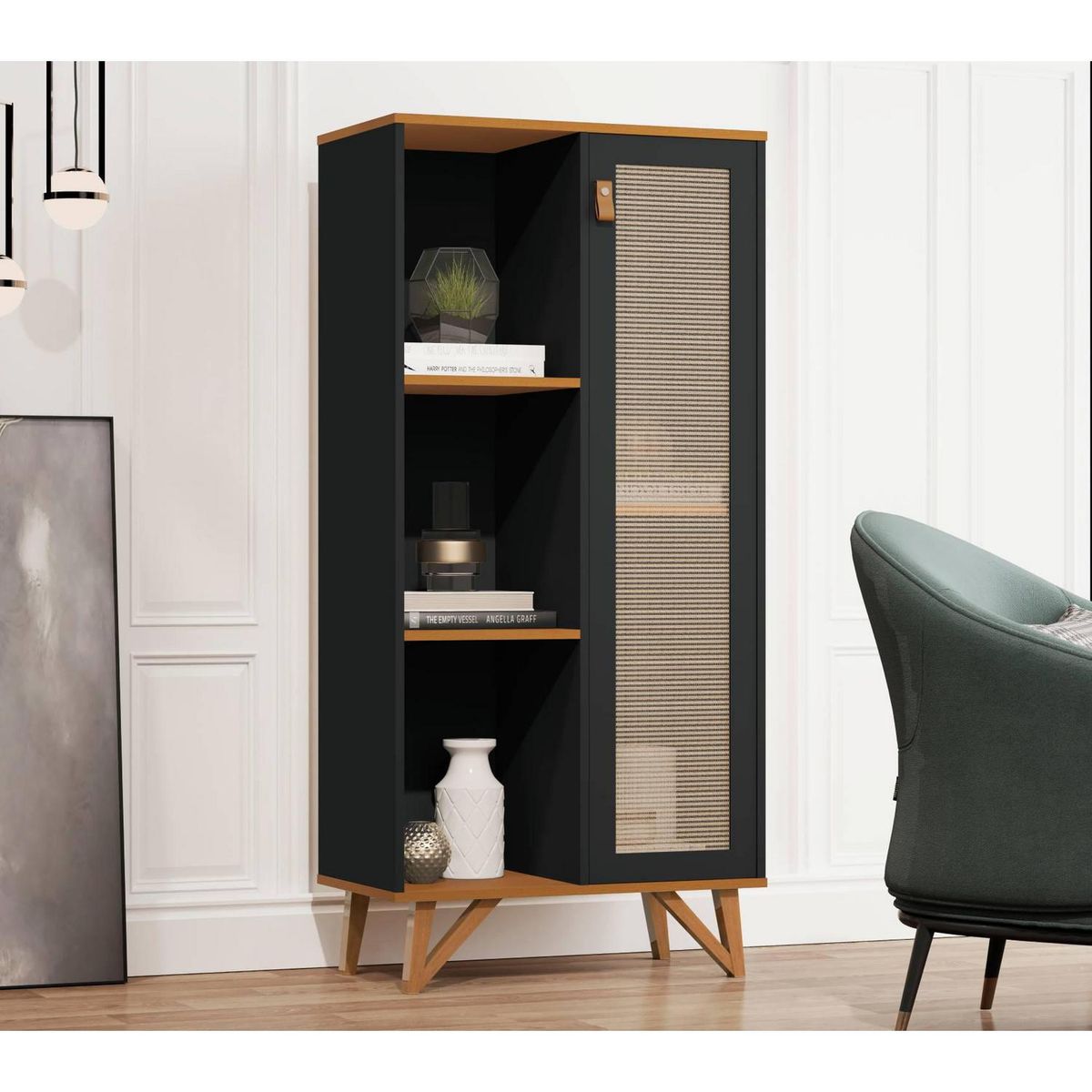 BE DESIGN - Vitrina neon Luxor negro