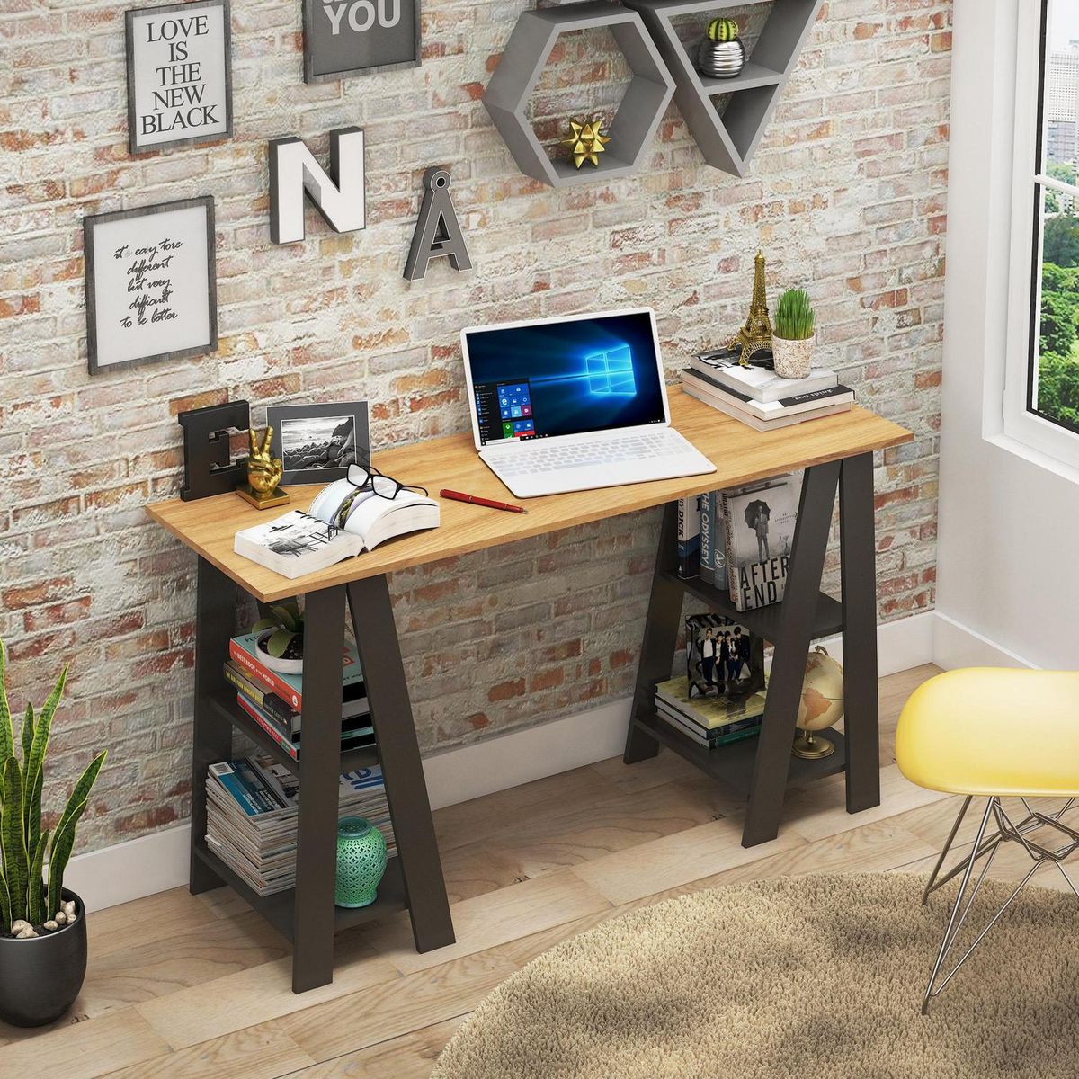 MOBILFRANK - Escritorio Nogal Grafito