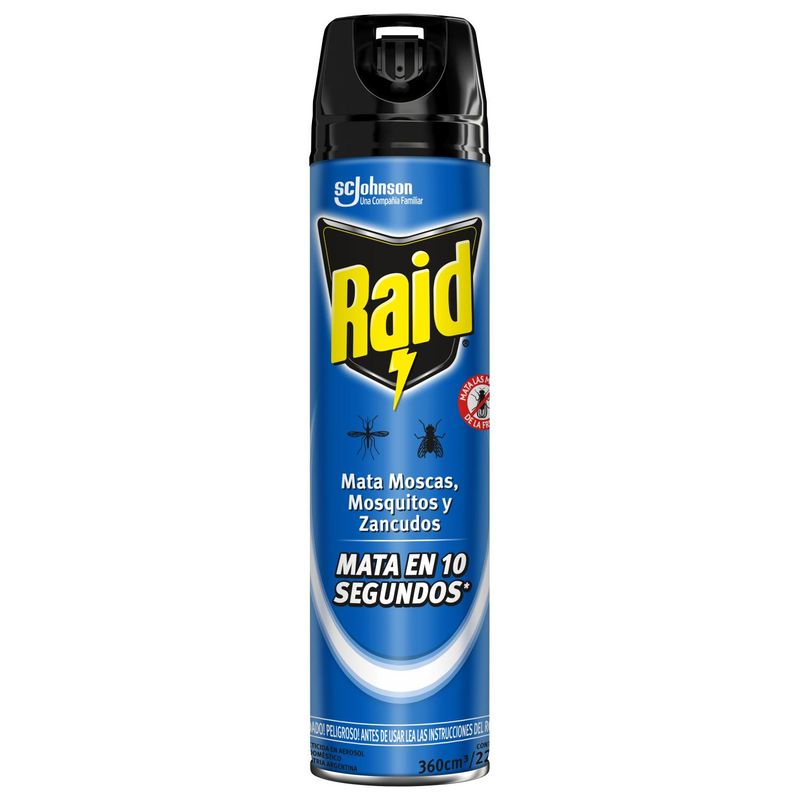 RAID - Insecticida para moscas, mosquitos y zancudos 360 ml.