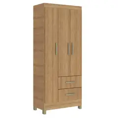 MOBILFRANK - Clóset 3 Puerta(s) 2 Cajón(es) 3 Repisa(s) 75x179x40 cm Miel