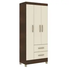 MOBILFRANK - Clóset 3 Puerta(s) 2 Cajone(s) 3 Repisa(s) 75x179x40 cm Rústico