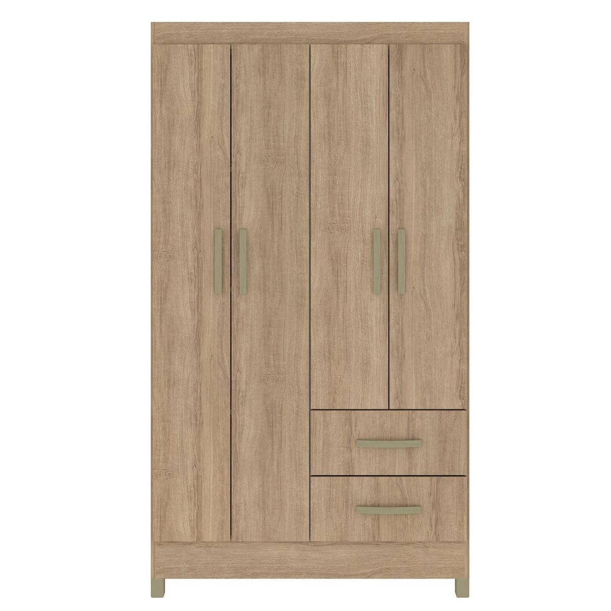 MOBILFRANK - Clóset 4 Puerta(s) 2 Cajón(es) 3 Repisa(s) 99x179x40 cm Miel