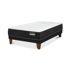 BELSOGNO - Cama Europea Plus 1.5 plazas Blanco/Beige