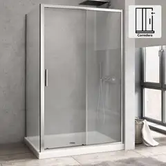 DUSCHY - Set mampara corredera para cierre esquina 120 x 80 cm