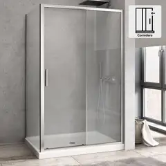 DUSCHY - Set mampara corredera para cierre esquina 180 x 80 cm