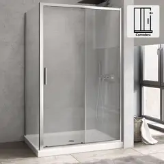 DUSCHY - Set mampara corredera para cierre esquina 150 x 80 cm