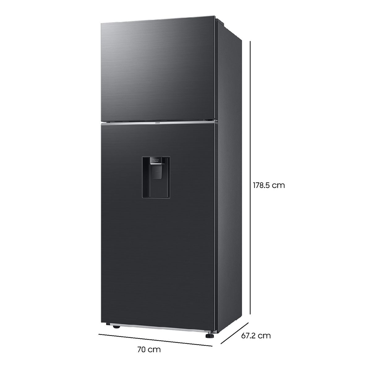 SAMSUNG - Refrigerador Top Freezer No Frost 407 Litros Black DOI RT42CG6720B1ZS