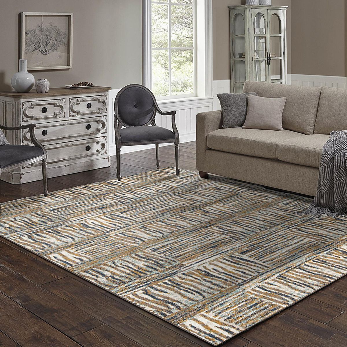 IDETEX - Alfombra Grande Heatset Jungle 200x280 cm Polipropileno Beige