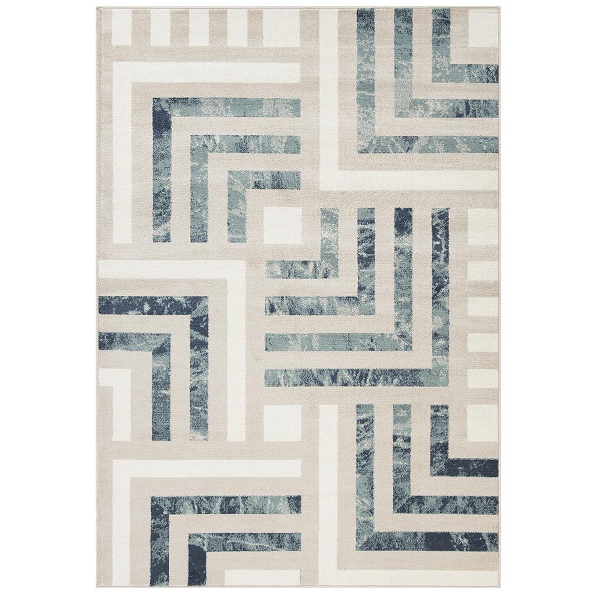 IDETEX - Alfombra Grande Heatset Jungle 200x280 cm Polipropileno Azul