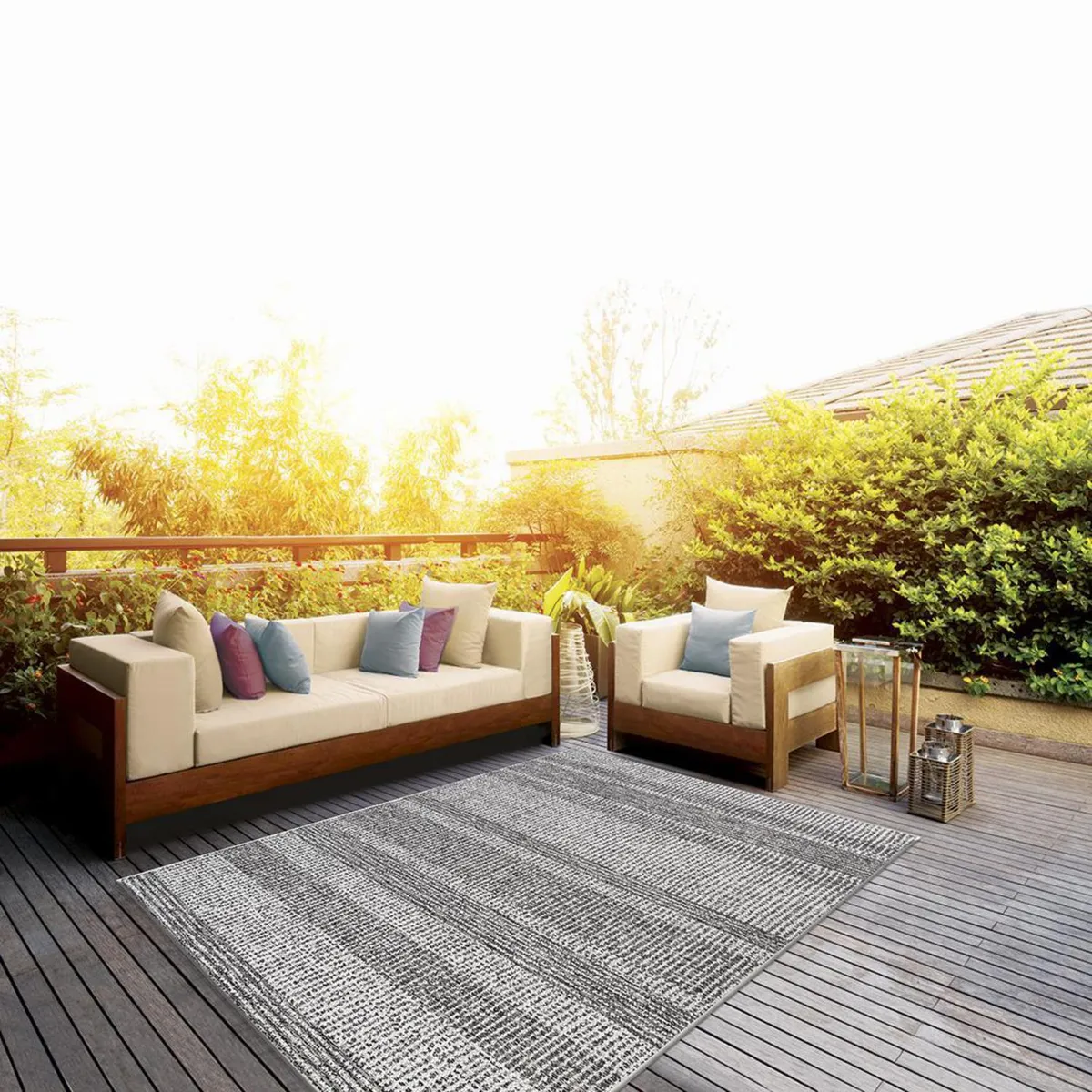 IDETEX - Alfombra urban 160x230 cm Sisal Gris