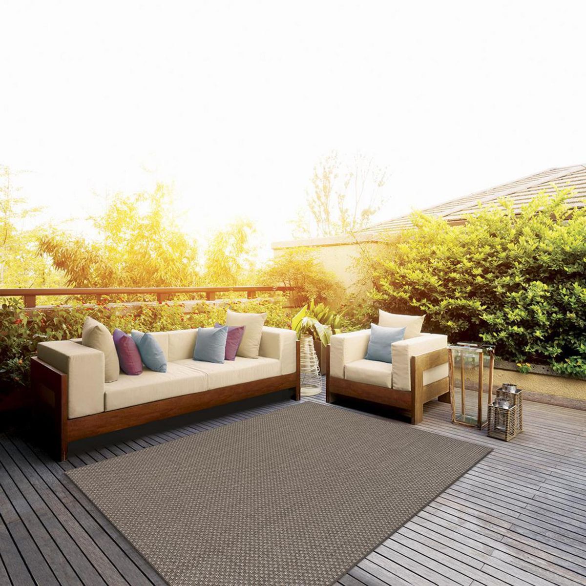 IDETEX - Alfombra Pattern 160x230 cm Sisal Café