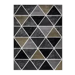 IDETEX - Alfombra frise carved avangard yellow black 150x200 cm