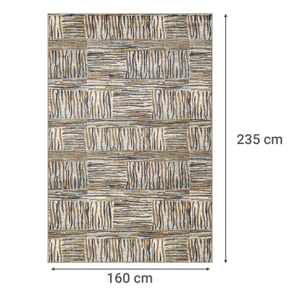 IDETEX - Alfombra Heatset Jungle 160x235 cm Polipropileno Beige