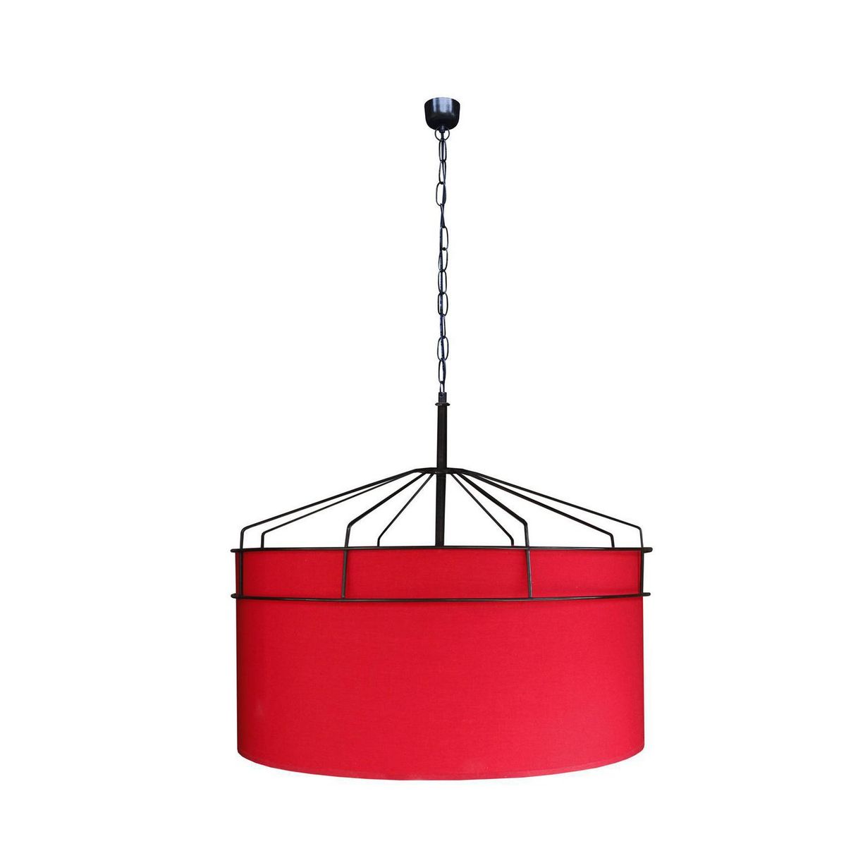 CAROLD STEVENS - Lámpara Colgante Kloe Tela Rojo