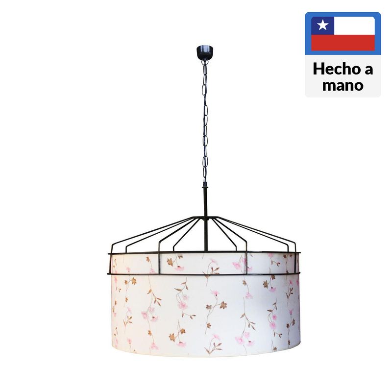 CAROLD STEVENS - Lámpara Colgante Kloe Tela Beige 39 cm