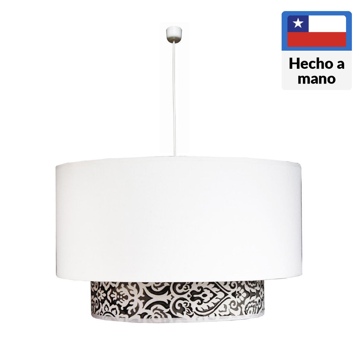 CAROLD STEVENS - Lámpara Colgante Velvat Tela Negro