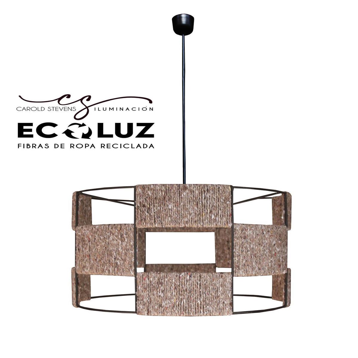 CAROLD STEVENS - Lámpara Colgante Murcia Fibras Naturales Café