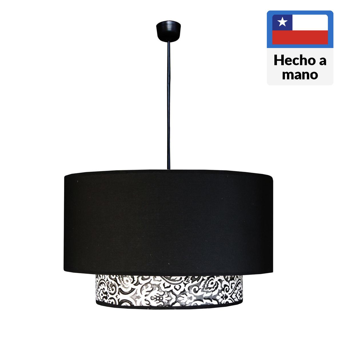 CAROLD STEVENS - Lámpara Colgante Velvat Tela Café