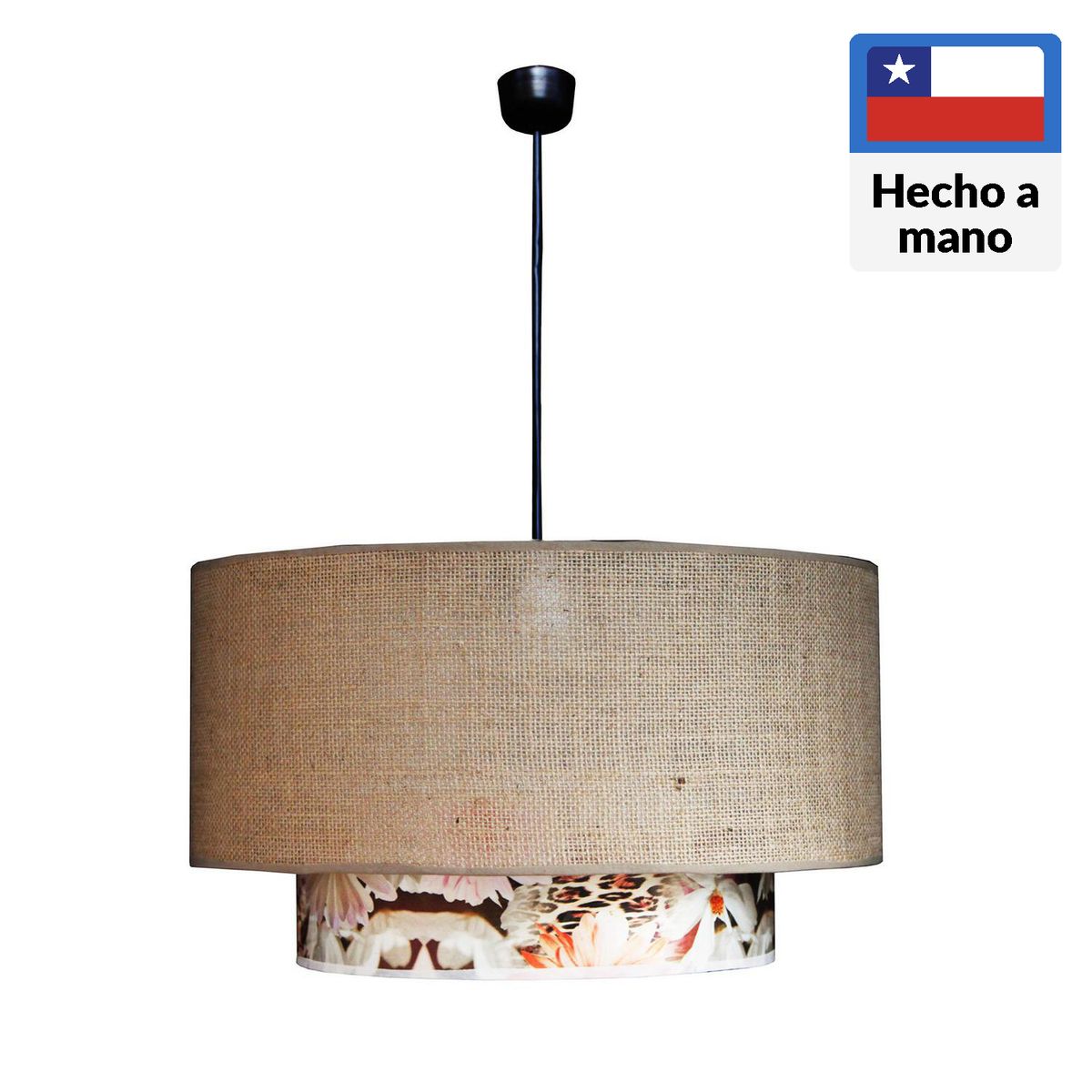 CAROLD STEVENS - Lámpara Colgante Velvat Tela Beige