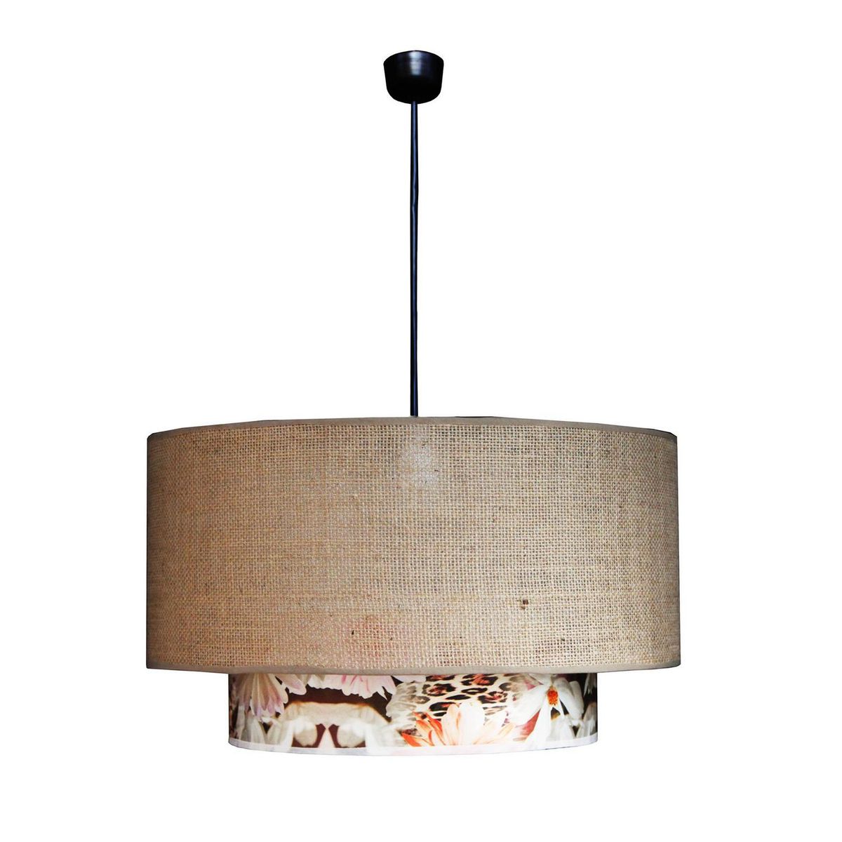 CAROLD STEVENS - Lámpara Colgante Velvat Tela Beige