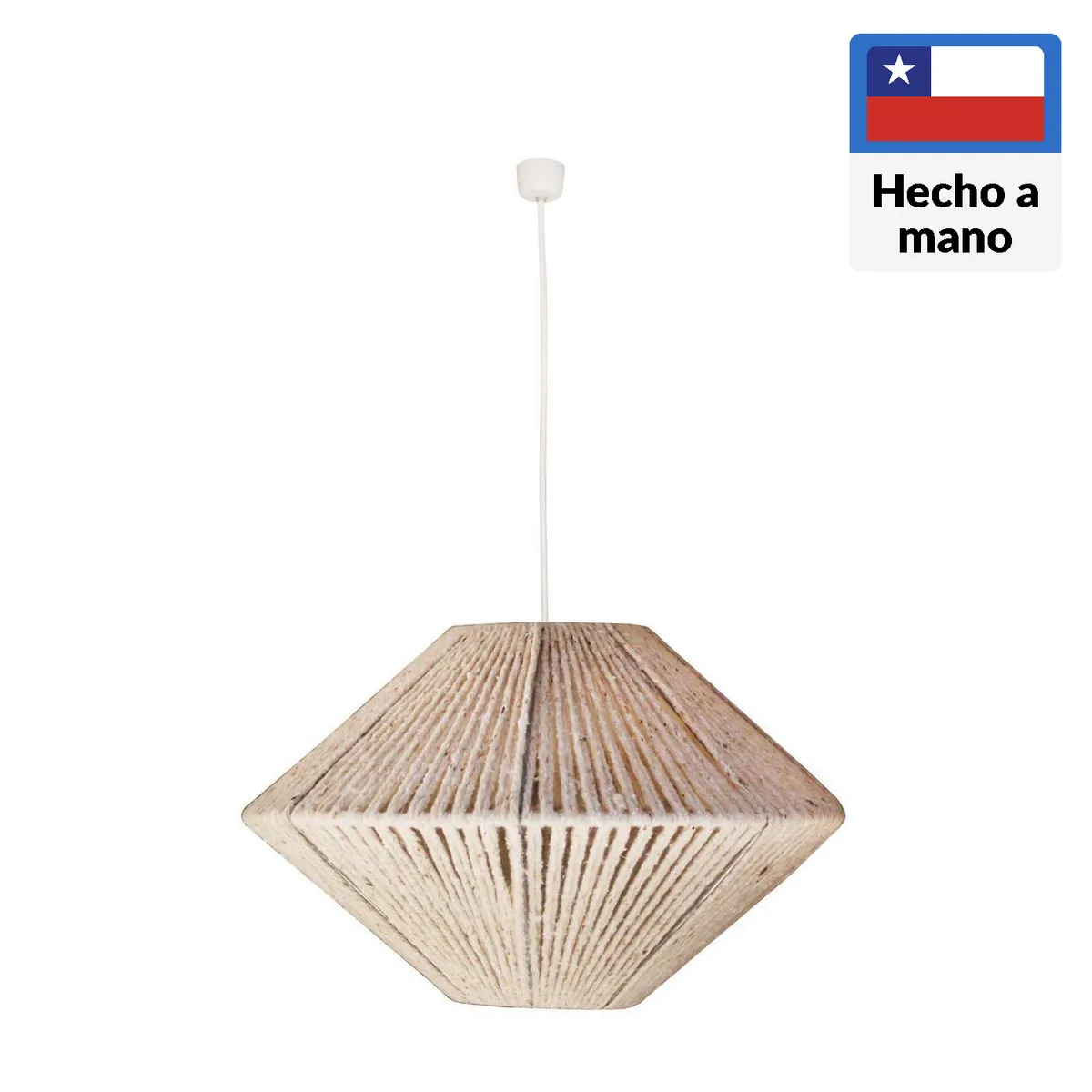 CAROLD STEVENS - Lámpara Colgante Málaga Tela Café