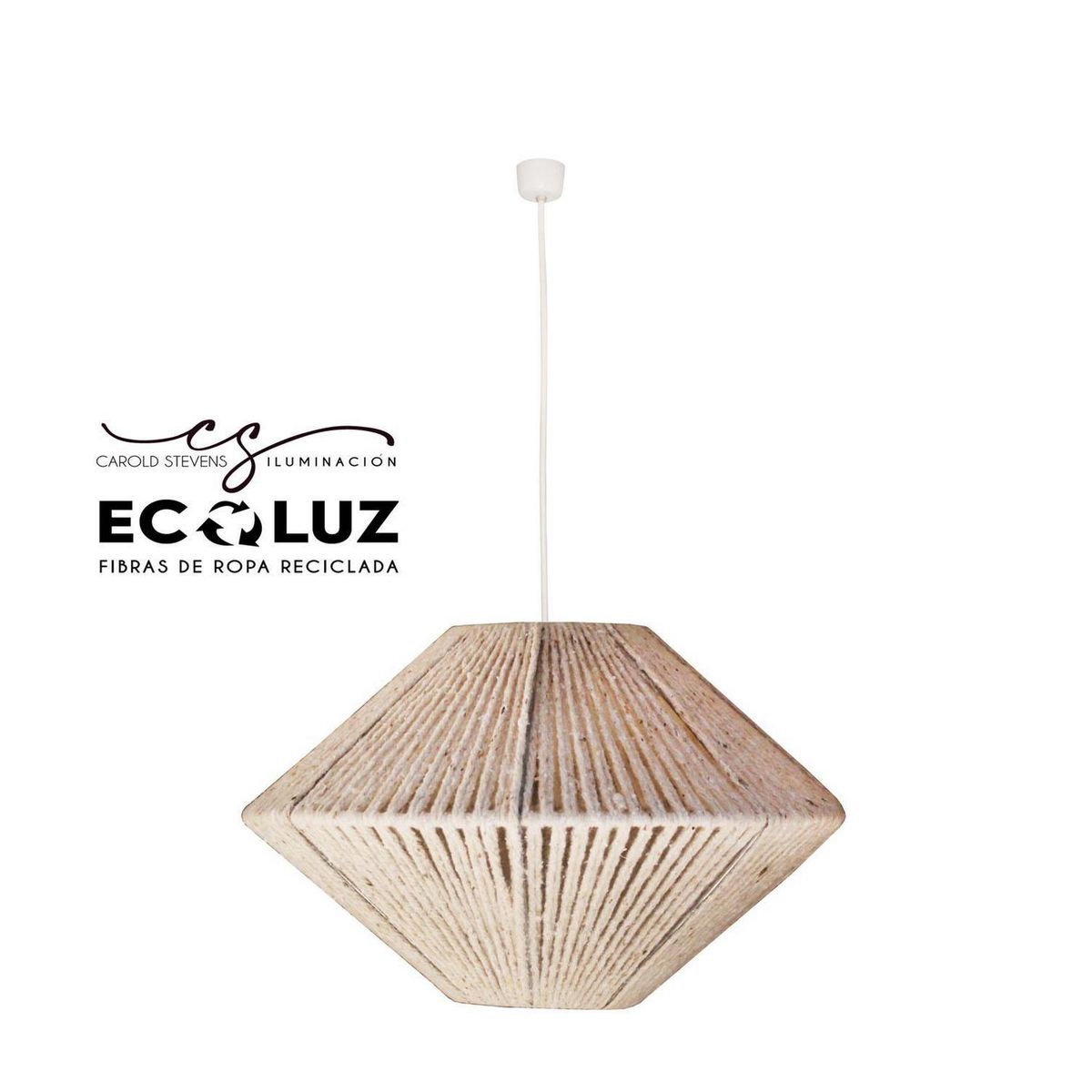 CAROLD STEVENS - Lámpara Colgante Málaga Tela Café