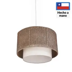 CAROLD STEVENS - Lámpara Colgante Bolonia Tela Café