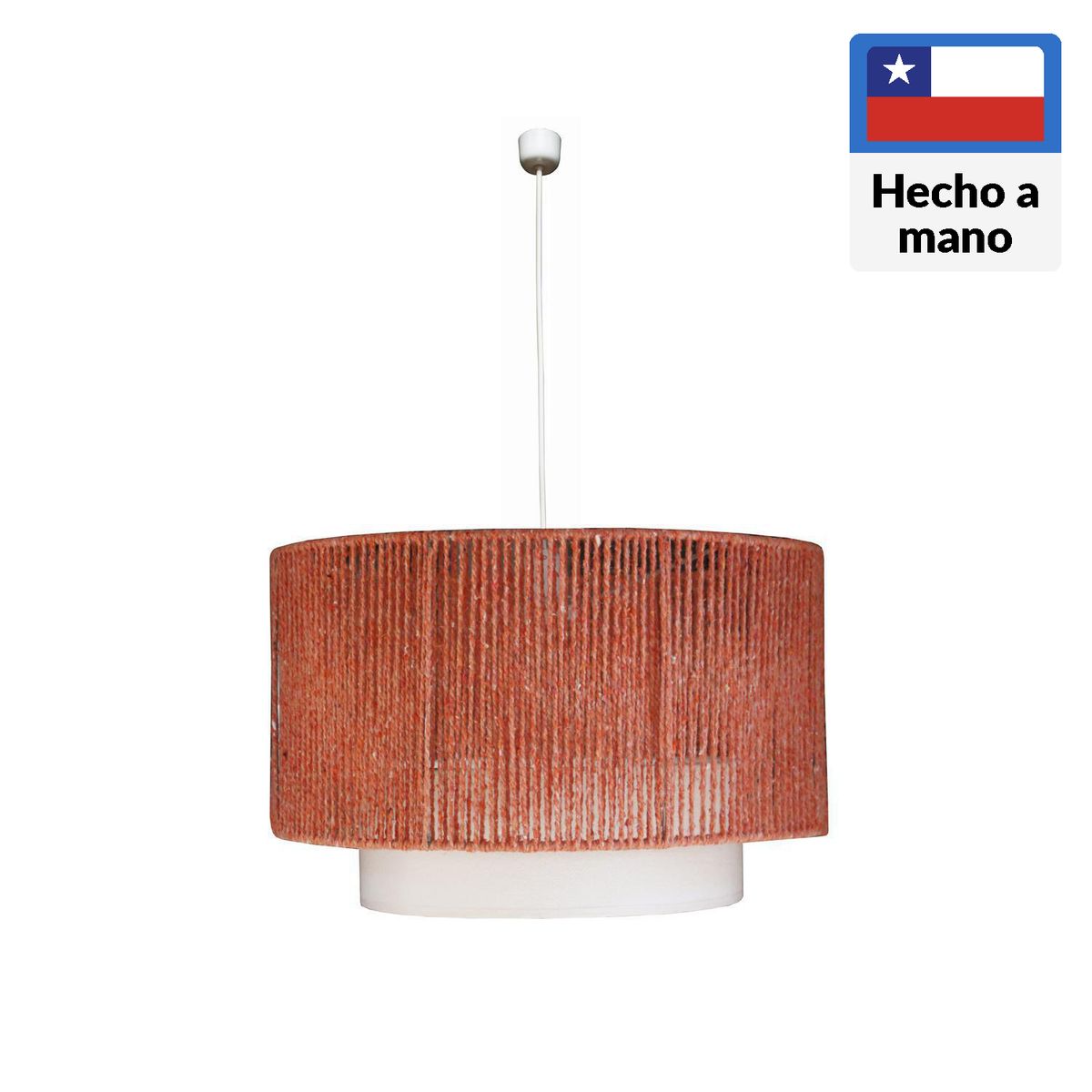 CAROLD STEVENS - Lámpara Colgante Bolonia Tela Naranjo