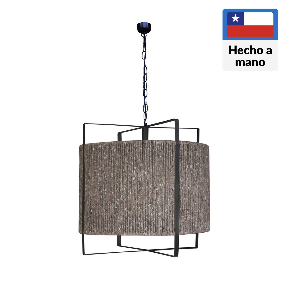 CAROLD STEVENS - Lámpara Colgante Positano Tela Café