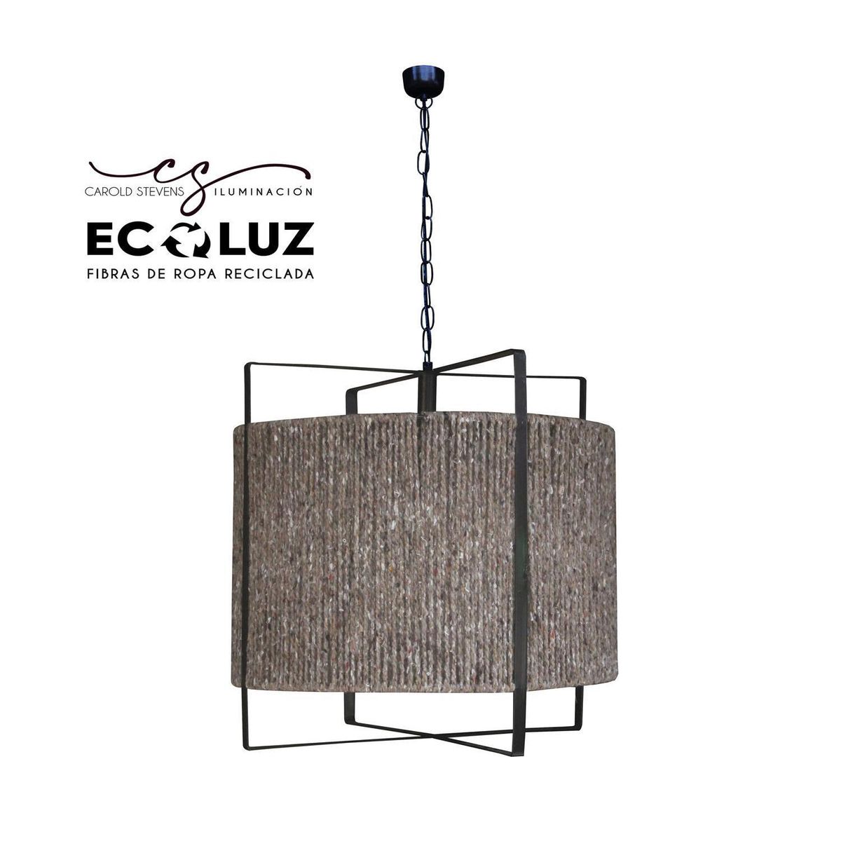 CAROLD STEVENS - Lámpara Colgante Positano Tela Café