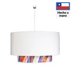 CAROLD STEVENS - Lámpara Colgante Velvat Tela Beige 39 cm
