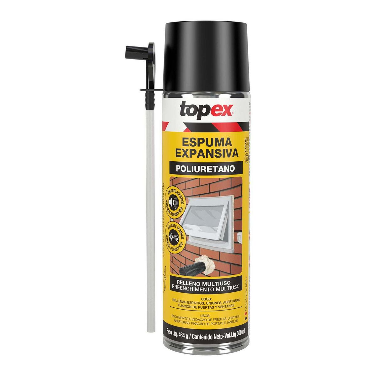 TOPEX - Espuma Expansiva de Poliuretano Topex 500 ml