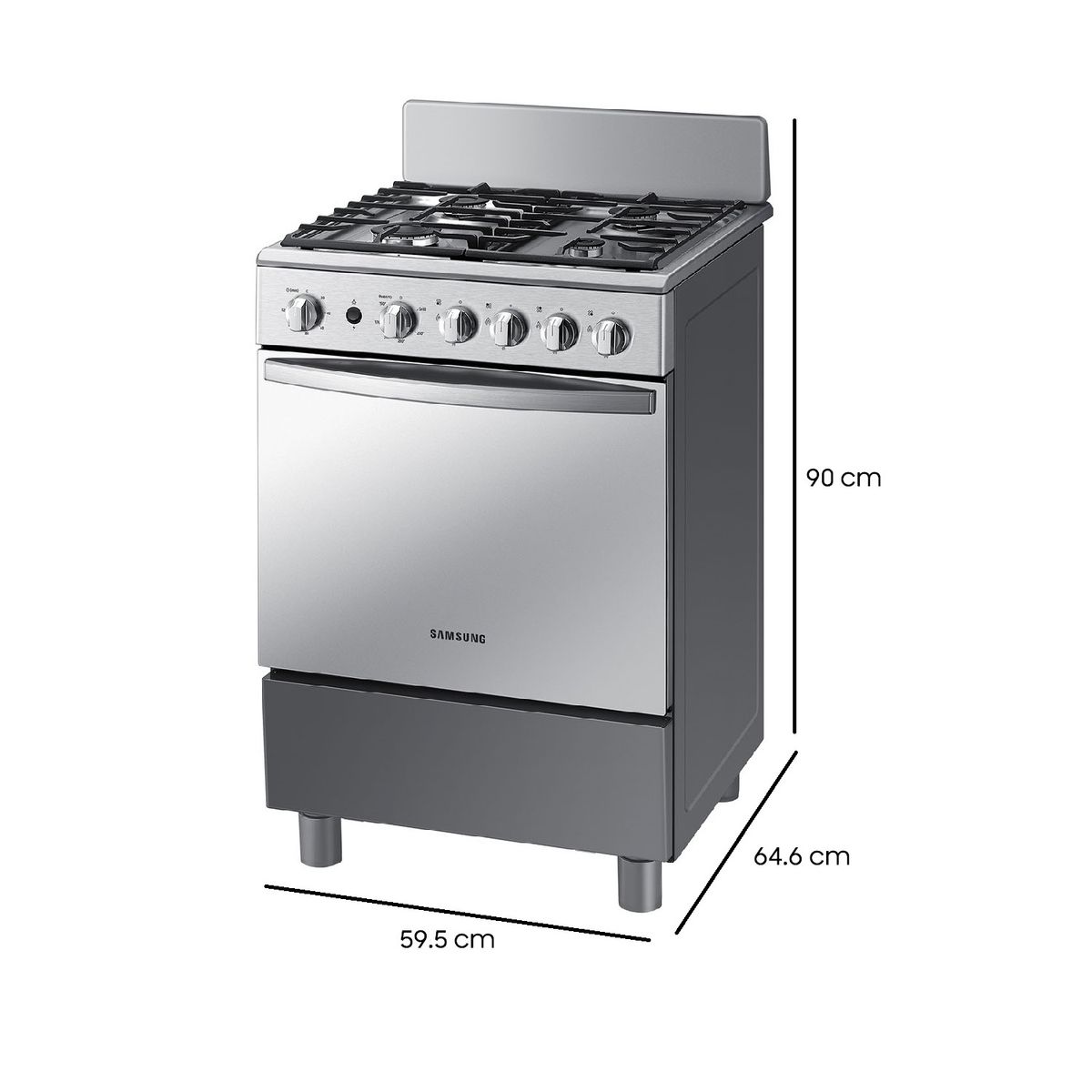 SAMSUNG - Cocina a Gas 4 Platos Silver NX24BG57413SZS